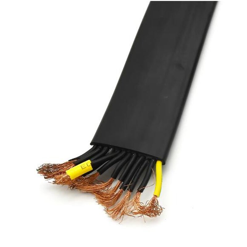 Elevator Traveling Cable Manufacturer - 450/750V 24x0.75mm2 12x0.75mm2 CU/PVC/PVC Flat Flexible Lifting
