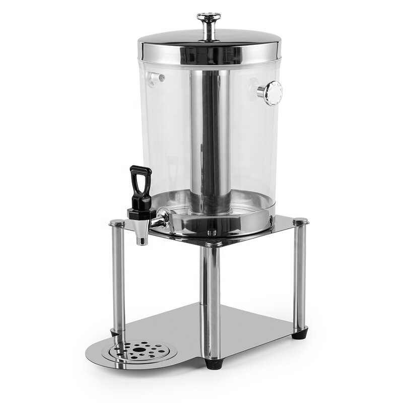 Beverage Dispensers Manufacturer - Restaurant Lemon Fresh Orange Drink 10 Litter Double Tank Cold Fruit Juice Barrel with Stand