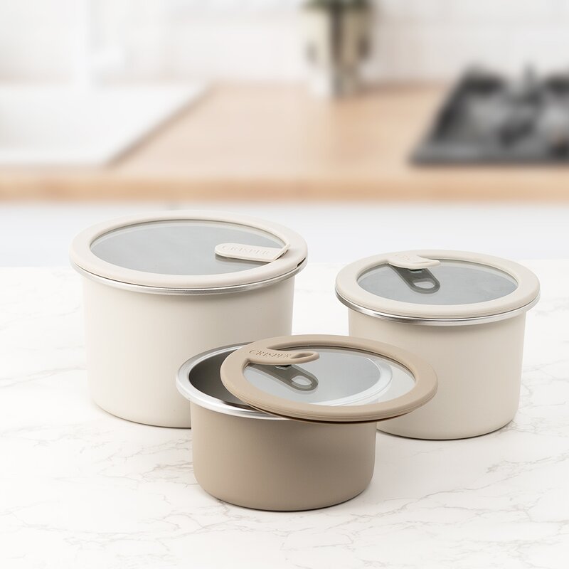 Food Storage Containers Manufacturer - Elegant Stainless Steel with Airtight Glass Lids Carry Out Silicone Reusable Packaging Round Jar