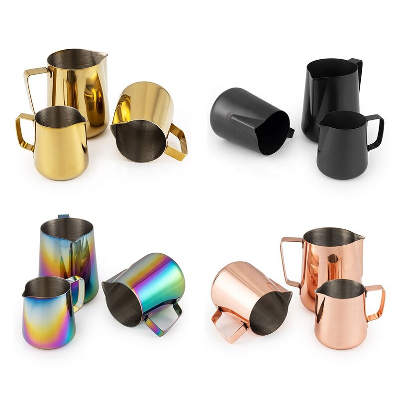 Milk Frother Manufacturer - Barista Tools 201&304 Stainless Steel Craft Coffee Latte DIY Frother Pitcher Foaming Jug With Scale