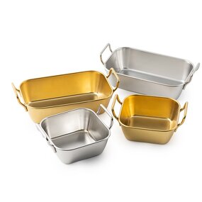 Side Dish Bowl Manufacturer - Wholesale Luxury Gold Silver Large Unbreakable Sauce Dipping Cup Set for Snack Condiment Dishwasher and Oven Safe