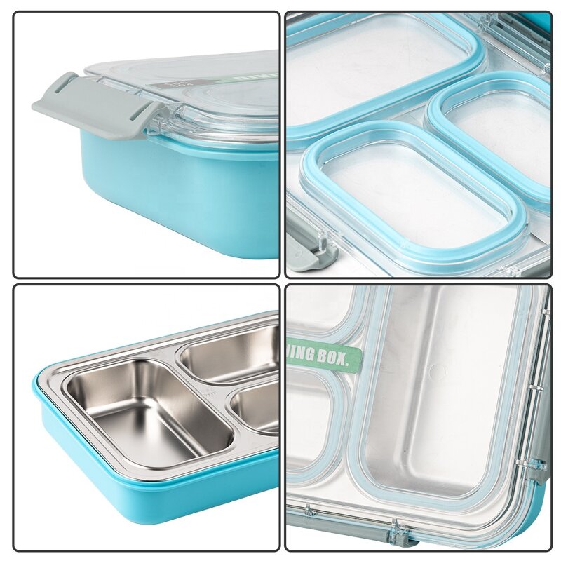Lunch Box Manufacturer - Wholesale Customized 304 Airtight Leakproof Sealed Office Adult Bento Kids Tiffin