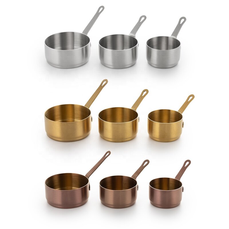 Measuring Cups Set Manufacturer - Bar Tools TikTok Novelty Rose Gold Magnetic Stacking Stainless Steel Coffee/Tea Digital Leveling