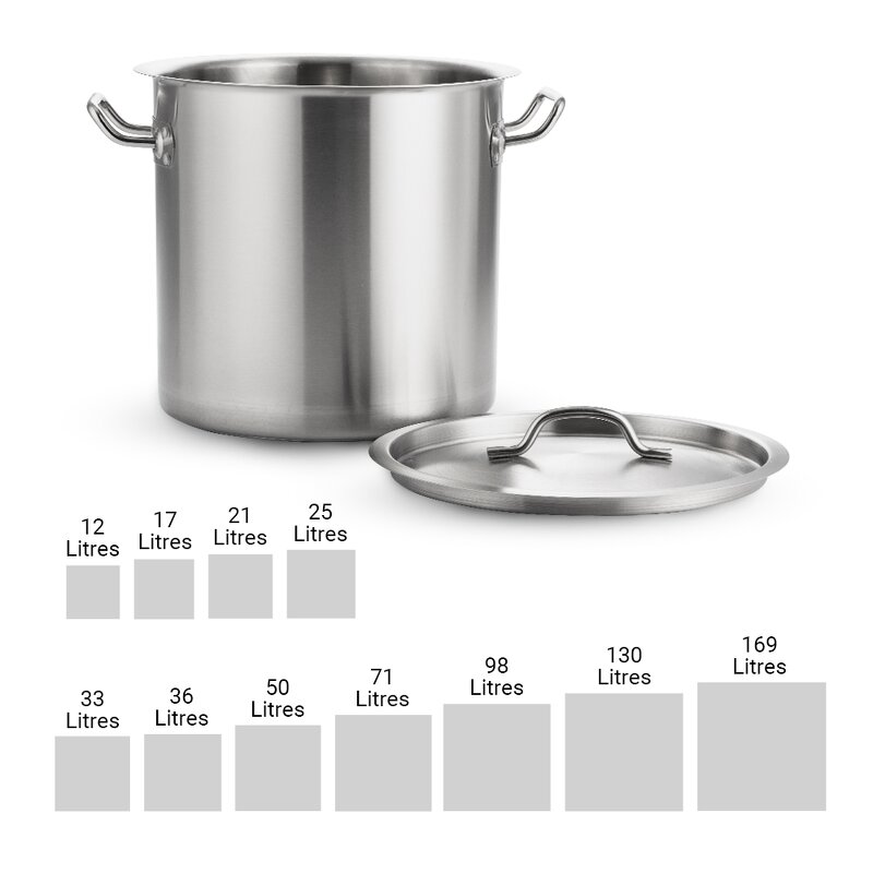 Soup Stockpot Manufacturer - Stainless Steel Cooking 3 Ply Clad Induction with Lid Home Stock Kitchen Cooker Set