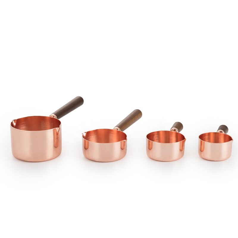 Measuring Cups Set Manufacturer - Bar Tools TikTok Novelty Rose Gold Magnetic Stacking Stainless Steel Coffee/Tea Digital Leveling