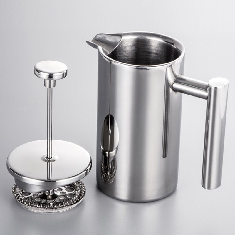French Press Coffee Maker Manufacturer - Stainless Steel Double-Wall Insulated Coffee Pot Espresso Coffee Manual Barista Tools