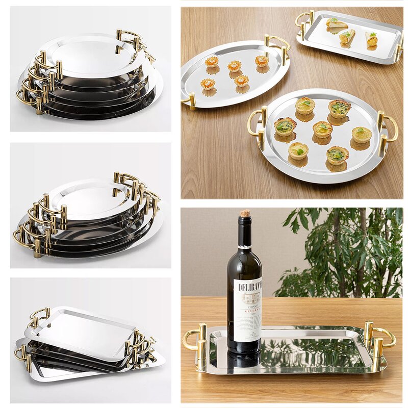 Serving Plates Manufacturer - Large Round Modern Luxury Nordic Decoration European for Hotel Candy Nut Food Dinner