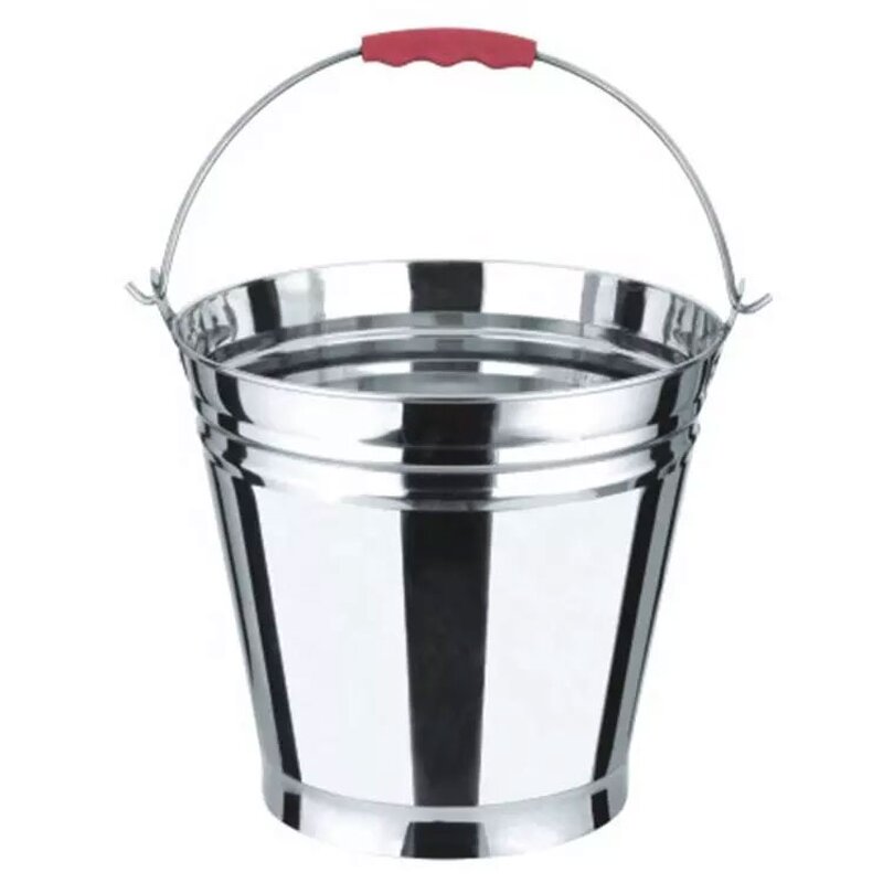 Water Bucket Manufacturer - Multi-Size Stacked Easy Cleaning Stainless Steel Pail Bar Ice Bucket With Lid/Handle and Hooks