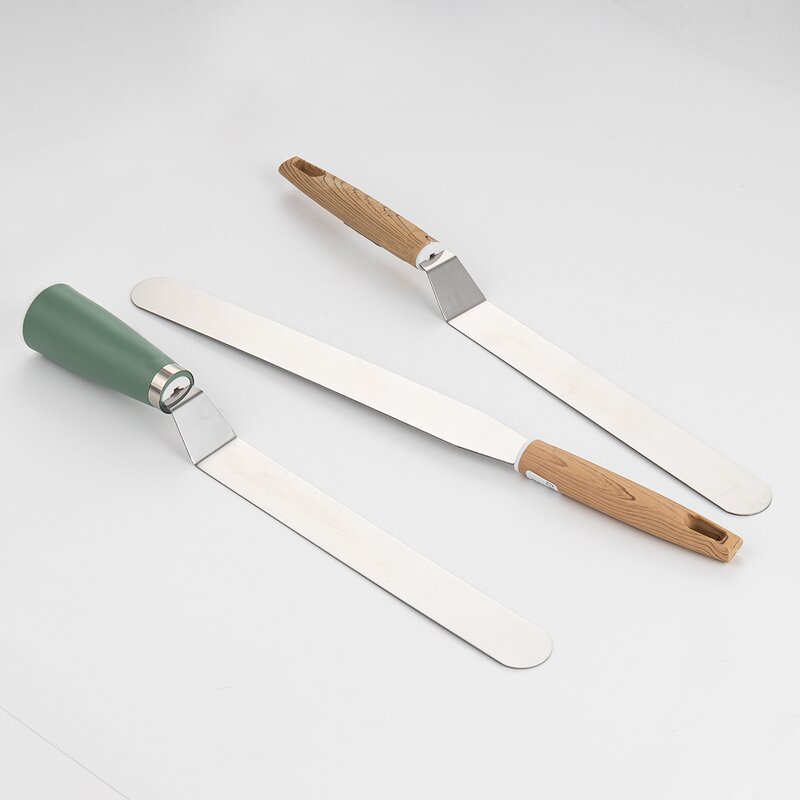 Icing Spatula Manufacturer - Stainless Steel Angled Cream Smoothing Cake Curved Frosting Baking Tools Kitchen Decorating Gadgets Set