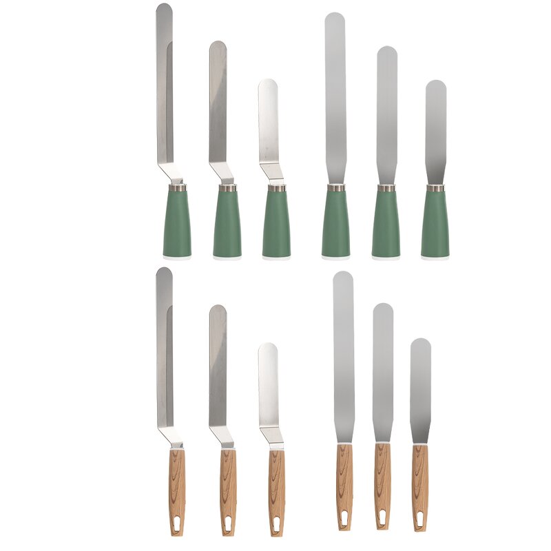 Icing Spatula Manufacturer - Stainless Steel Angled Cream Smoothing Cake Curved Frosting Baking Tools Kitchen Decorating Gadgets Set