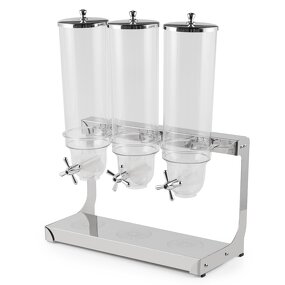 Cereal Dispenser Manufacturer - Christmas Hotel Double/Triple Round Rotating Bulk Muesli Oats Dry Food Storage