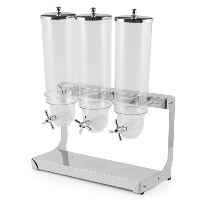 Cereal Dispenser Manufacturer - Christmas Hotel Double/Triple Round Rotating Bulk Muesli Oats Dry Food Storage