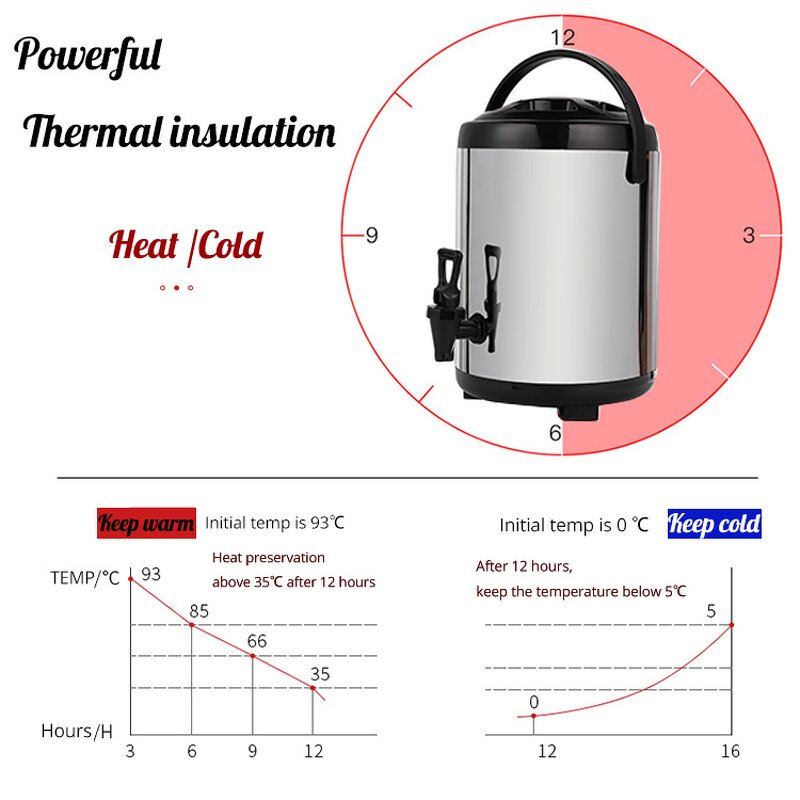 Beverage Dispenser Manufacturer - Bubble Tea Insulating Stainless Steel Pot with High Quality Keeping Warm for Restaurant Hotel