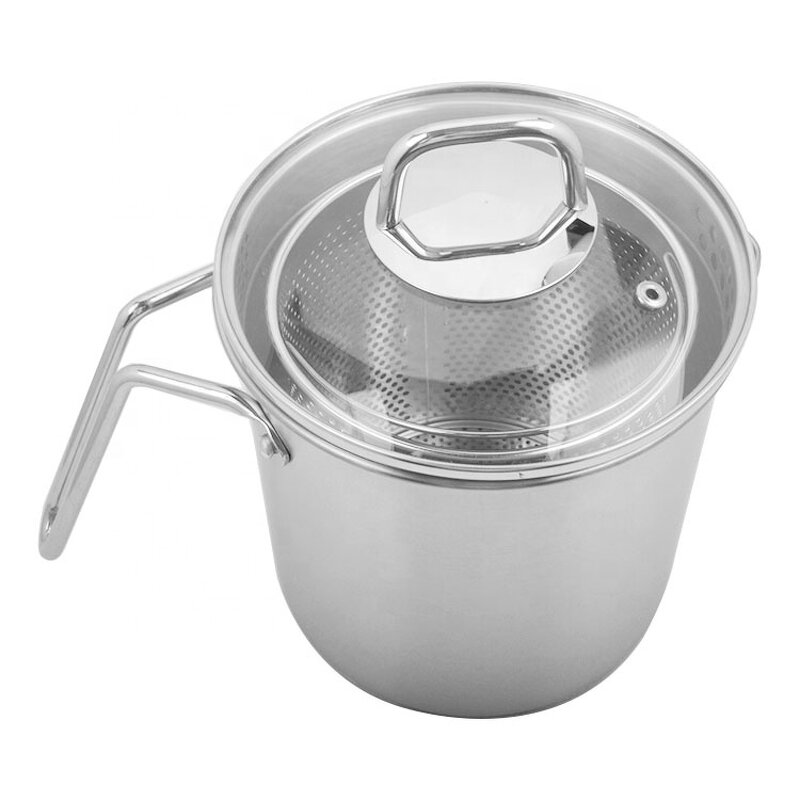 Cooking Pot Set Manufacturer - 3pcs Asparagus Pot With Mesh Basket for Hotel Restaurant Supplies