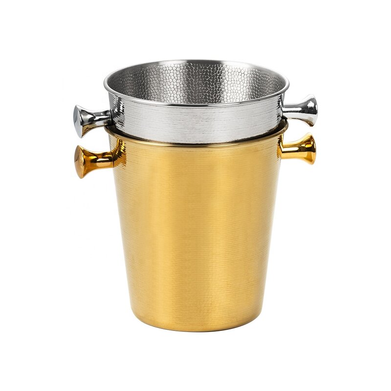 Ice Bucket Manufacturer - Gold Silver Fancy Stainless Steel Luxury Wine Beer champagne Beverage Tub for Parties Hotel