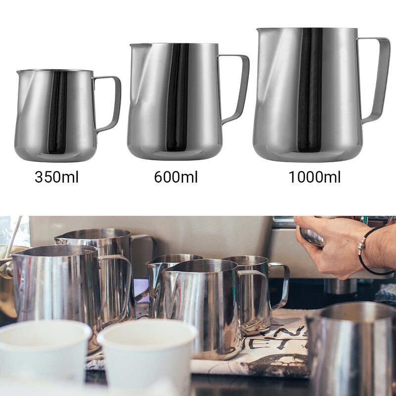 Milk Pitcher Manufacturer - 12oz 20oz Single Spout Espresso Foaming Latte Art Frothing Coffee Jug With Scale for Barista Tool