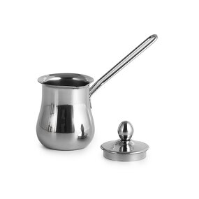 Turkish Coffee Pot Manufacturer - Modern Stainless Steel with Long Handle and lid Stove for Milk