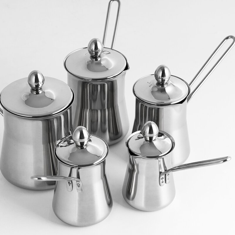 Coffee Pot Manufacturer - Luxury Cooking Serving Pots Stainless Steel Milk Arabic Turkish Moka