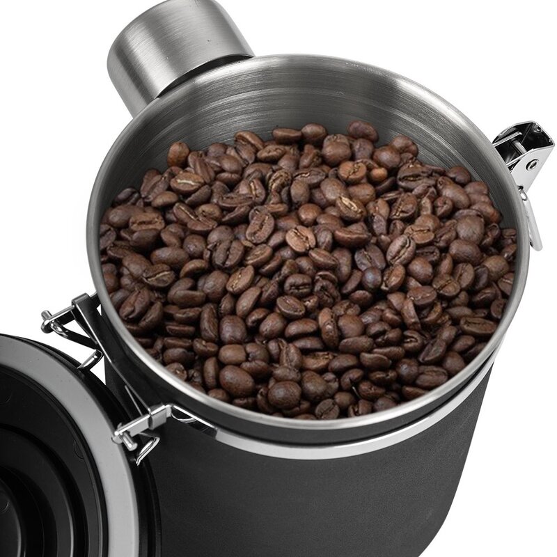 Coffee Bean Storage Canister Manufacturer - Airtight Data Tracker Set Multifunction Sustainable Kitchen Containers for Ingredient Spices Powder