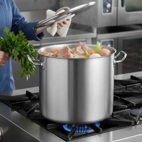 Soup Stockpot Manufacturer - Stainless Steel Cooking 3 Ply Clad Induction with Lid Home Stock Kitchen Cooker Set