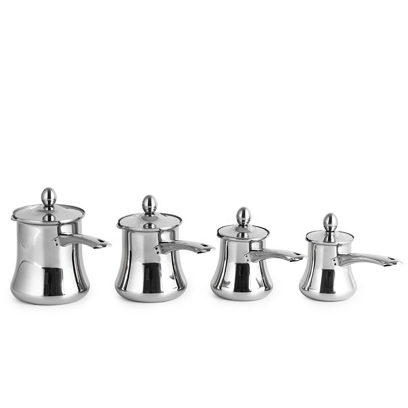 Coffee Pot Manufacturer - Set of 4 Arabic Pot in Wholesale Price Stainless Steel Tea Pot Set