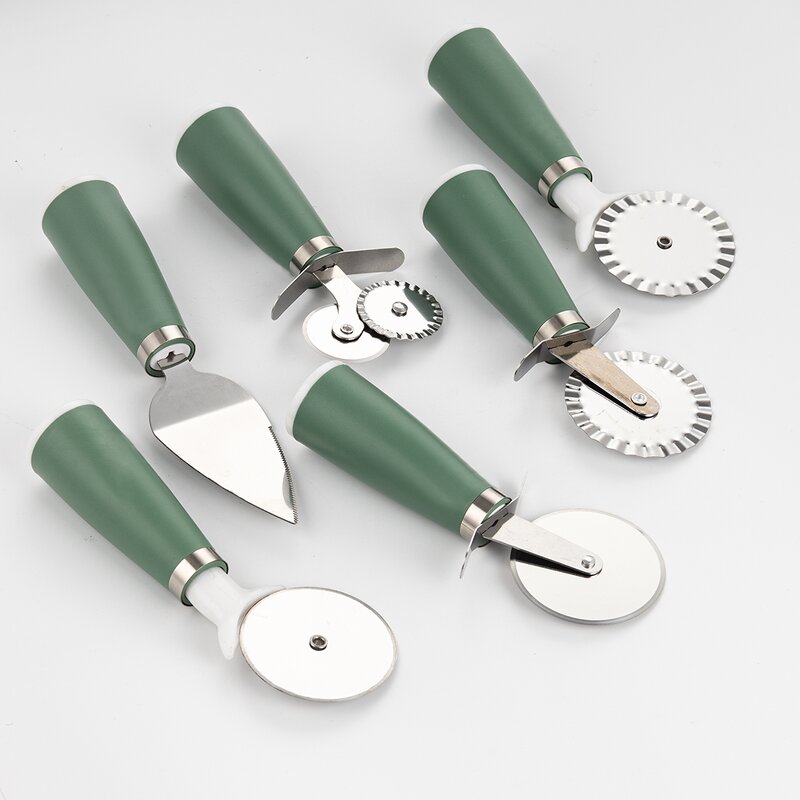Pizza Cutter Manufacturer - Stainless Steel Wheel Handle for Pizza Dough Tool with Non Slip Plastic Handle Stocked Round Roller Slicer