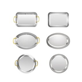 Serving Tray Manufacturer - Wholesale Luxury Golden Stainless Steel Metal Rectangular Vanity Gold Mirror