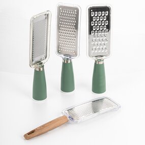 Grater Manufacturer - Stainless Steel Lemon Zester Heavy Duty Tool for Cheese Garlic Vegetables Fruits Kitchen and Home Gadgets Set