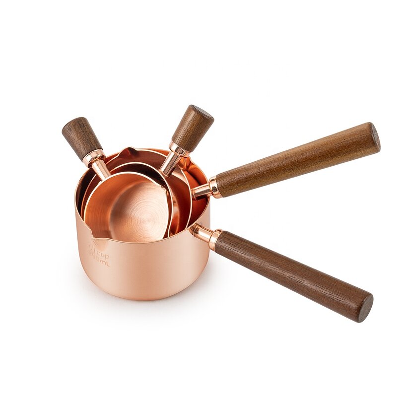 Measuring Spoon Manufacturer - Antique Stylish Sauce Dipping Cup Set Stainless Steel with Handle Kitchen Gadgets for Cooking Baking