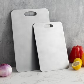 Cutting Board Manufacturer - 3 Pieces 100% Pure Titanium Double Sided Antibacterial Mini Chopping Blocks Set for Kitchen Gadgets