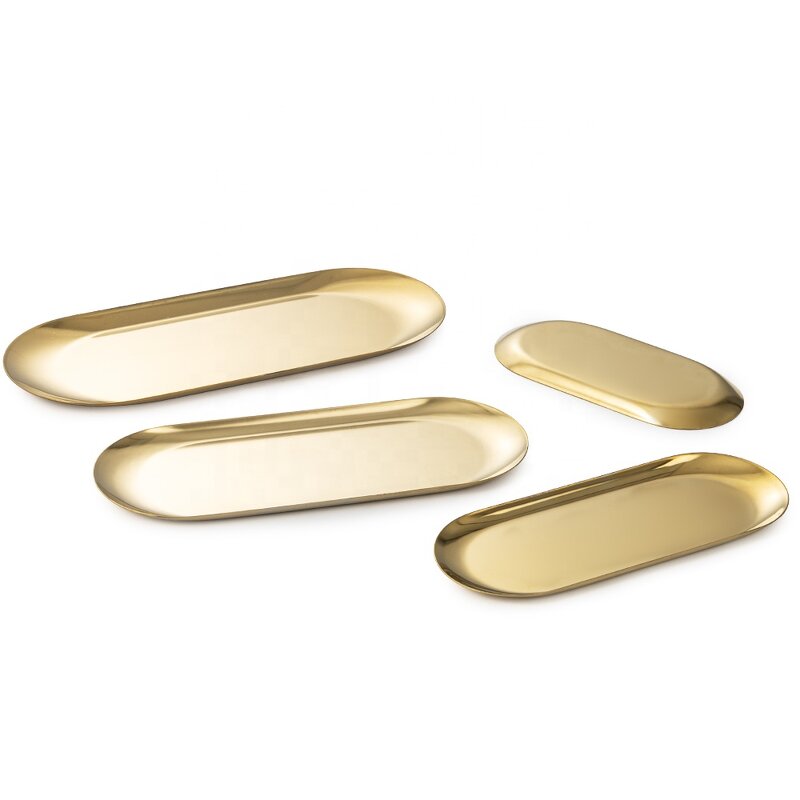 Ice Cream Plate Set Manufacturer - Luxury Korean Style Modern Stainless Steel Desert Cake Mirror Surface Serving for Hotel Restaurant Buffet