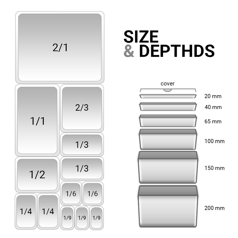 GN Pan Manufacturer - Large Capacity Stainless Steel for Fruit Vegetables Food Storage Gastronorm Container for Hotel Kitchen