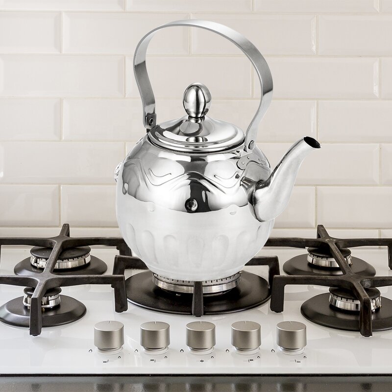 Hot Water Kettle Manufacturer - 2022 New Home Kitchen Personalized 1/1.5/2 Litre Bronze Stainless Retro Arabic Teapot