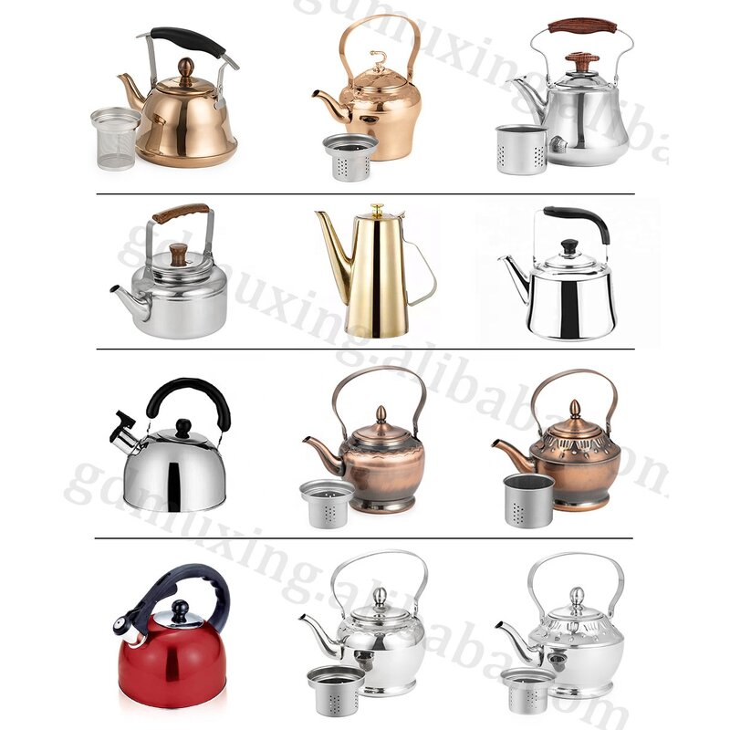 Tea Pots Manufacturer - Red Black Silver Color 1L 2L 3L 4L 5L Stainless Steel Water Kettle Gas Stove Top Whistling Kettle
