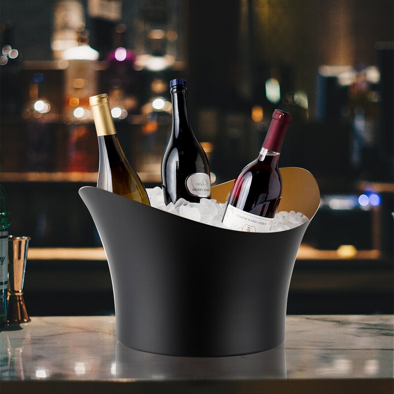Beverages Tubs Manufacturer - Large Gold Black and White with Big Luxury Stainless Steel Ice Bucket Wine champagne Multi Bottle