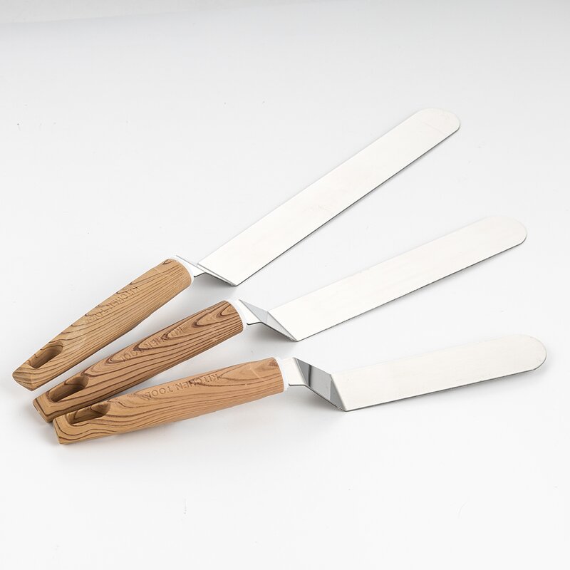 Icing Spatula Manufacturer - Stainless Steel Angled Cream Smoothing Cake Curved Frosting Baking Tools Kitchen Decorating Gadgets Set