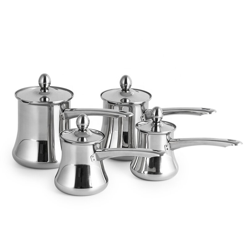 Coffee Pot Manufacturer - Set of 4 Arabic Pot in Wholesale Price Stainless Steel Tea Pot Set