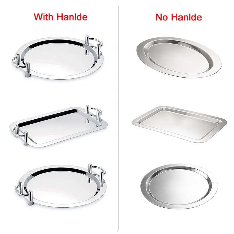 Serving Tray Manufacturer - Wholesale Luxury Golden Stainless Steel Metal Rectangular Vanity Gold Mirror
