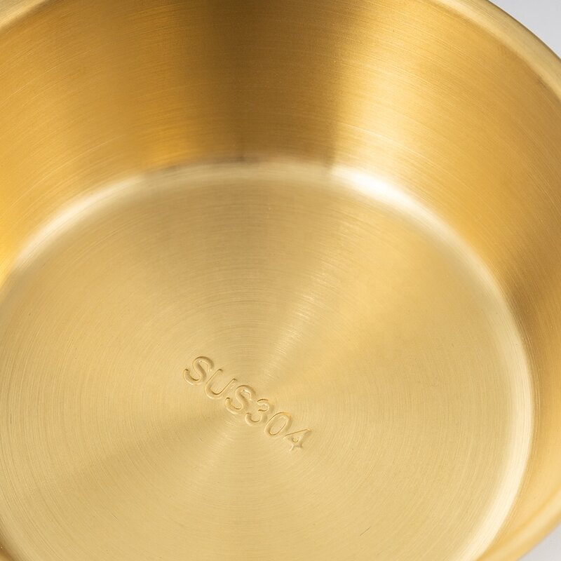 Rice Wine Bowl Manufacturer - Eco-Friendly Korean Style 304 Stainless Steel Cooking Sauce Bowl With Handle