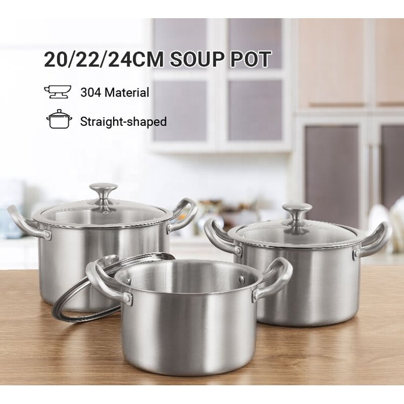 Cookware Set Manufacturer - 16-Piece High Quality Stainless Steel Glass Lid Kitchenware with Milk Sauce Pot Steamer Deep Fryer Basket