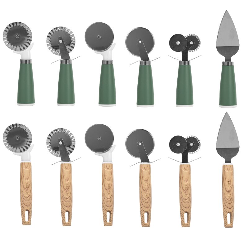 Pizza Cutter Manufacturer - Stainless Steel Wheel Handle for Pizza Dough Tool with Non Slip Plastic Handle Stocked Round Roller Slicer