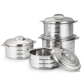 Food Warmers Manufacturer - Keep Warm Casserole 4 Pcs Set 1l/2l/3l/4l/6l Stainless Steel Thermal Storage Insulated Soup Casserole Set