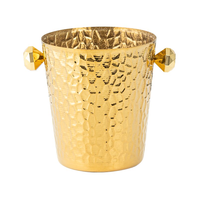 Ice Bucket Manufacturer - Luxury Gold Silver Champagne Glamorous Design Stainless Steel Metal Beverage Tubs