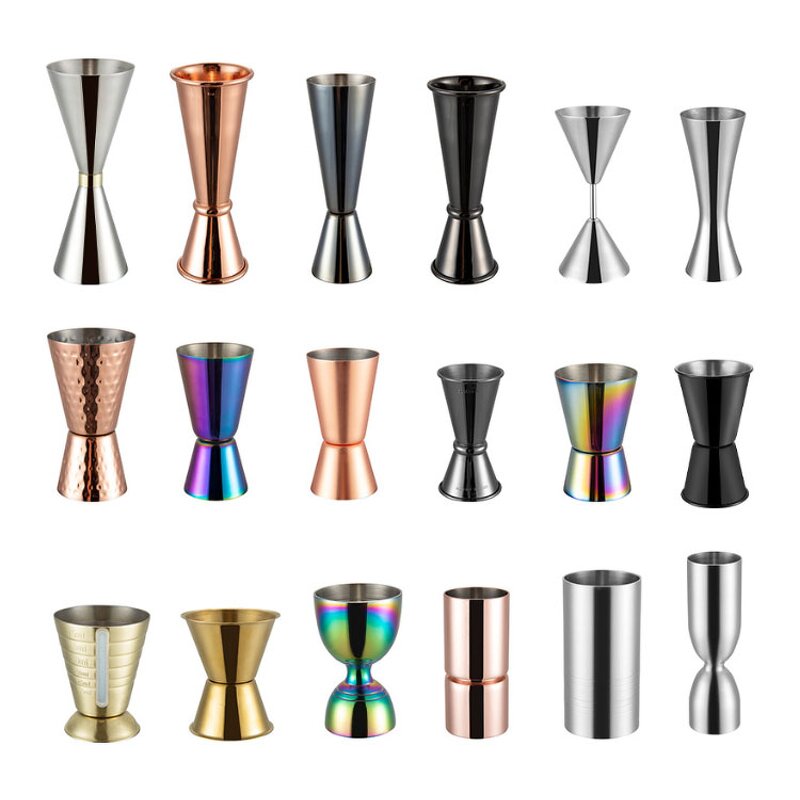 Cocktail Mixer Manufacturer - Colourful Rose Gold Bar Tools Customized Design 600/800ml Weighted Boston Cocktail Shakers
