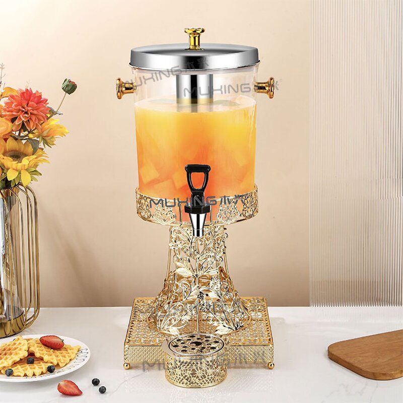 Juice Dispenser Manufacturer - Arabic Luxury Golden PC Barrel Beverage Drinks for Hotel Wedding Commercial
