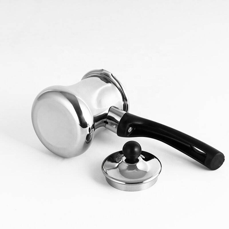 Coffee Maker Manufacturer - Large Hot Coffee Milk with Long Handle Lid Stainless Steel Hot Beverage Warmer Turkish Coffee Set Cezve Ibrik