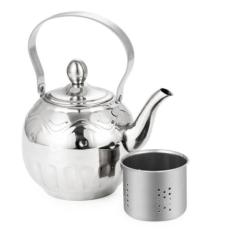 Hot Water Kettle Manufacturer - 2022 New Home Kitchen Personalized 1/1.5/2 Litre Bronze Stainless Retro Arabic Teapot