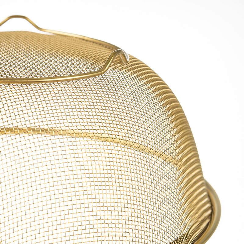 Filter Basket Manufacturer - Kitchen Multi Purpose Fruit Vegetable 5pcs Stainless Steel Mesh Strainer Set With Metal Standing Bottom