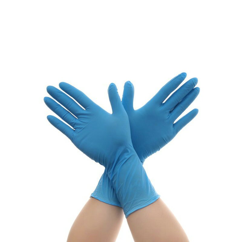 Disposable Nitrile Safety Gloves Manufacturer - 100% 9 Inches Blue Latex-Free for Various Purposes