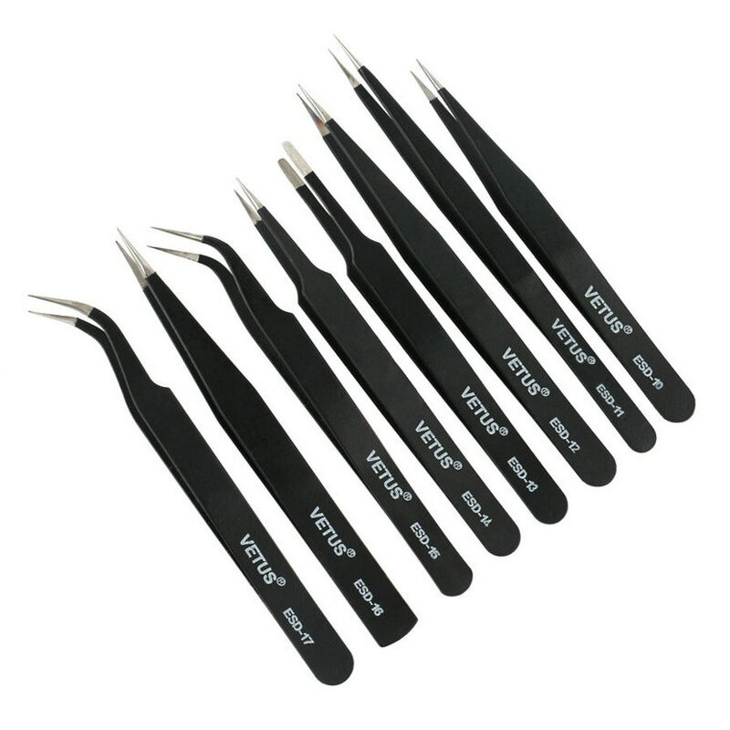 ESD Tweezer Set Manufacturer - 5PCS Lot for Vetus ESD-12 BGA Tweezer with Free Sample